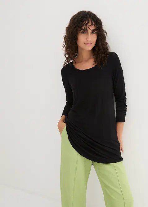 Viskose Longshirt, Langarm, bonprix