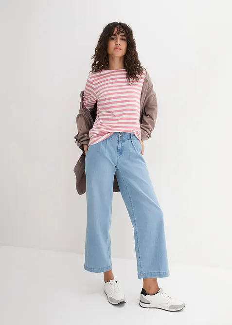 T-shirt à encolure bateau, bonprix