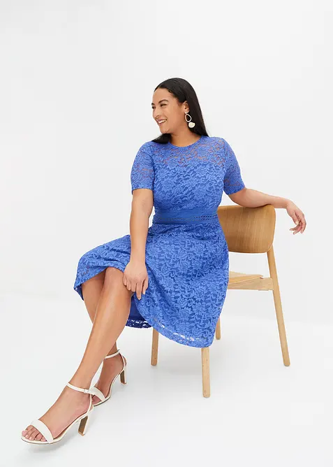 Spitzenkleid mit H&auml;keleinsatz, bonprix