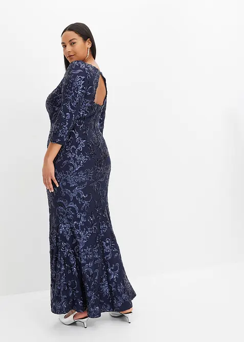 Robe à sequins avec découpe dos, bonprix