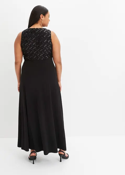 Robe longue brodée de sequins, bonprix