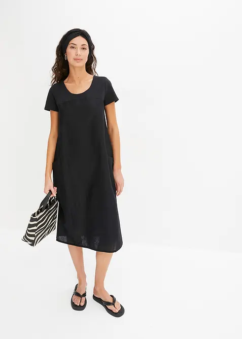 Robe légère en lin mélangé, bonprix