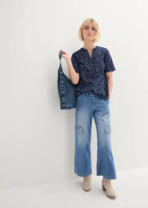 Blouse longue 100% coton, bonprix