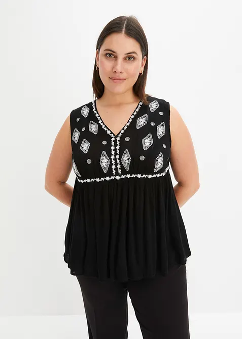 Blouse sans manches en viscose fluide, bonprix