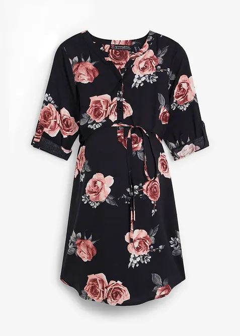 Umstands- und Stillblusenkleid aus fließender Viskose, bonprix