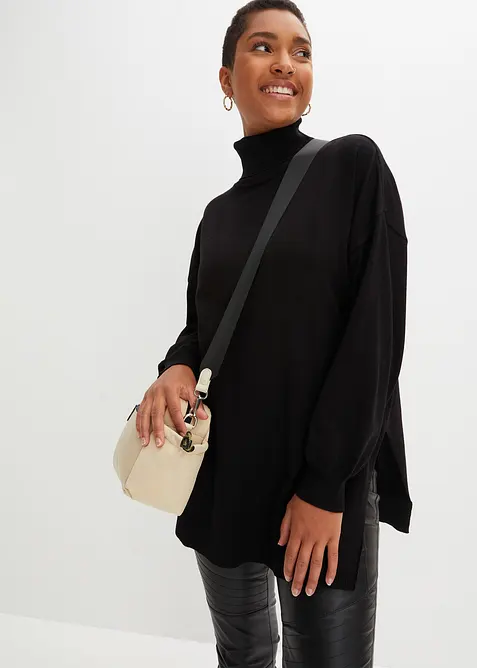 Rollkragenpullover aus Viskose-Mix, bonprix