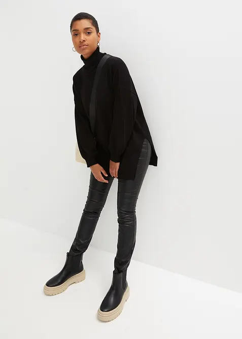 Rollkragenpullover aus Viskose-Mix, bonprix