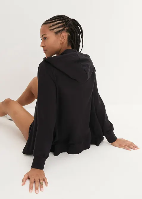 Kapuzen-Sweatjacke aus reiner Baumwolle, bonprix