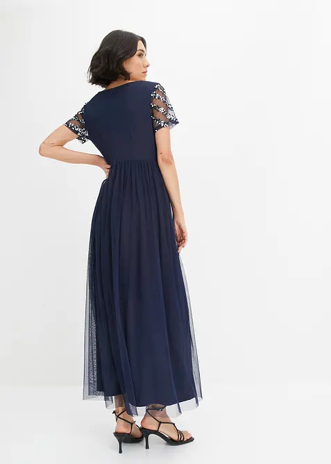 Robe longue brodée de sequins, bonprix