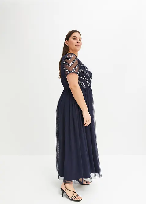 Maxikleid mit Paillettenstickerei, bonprix