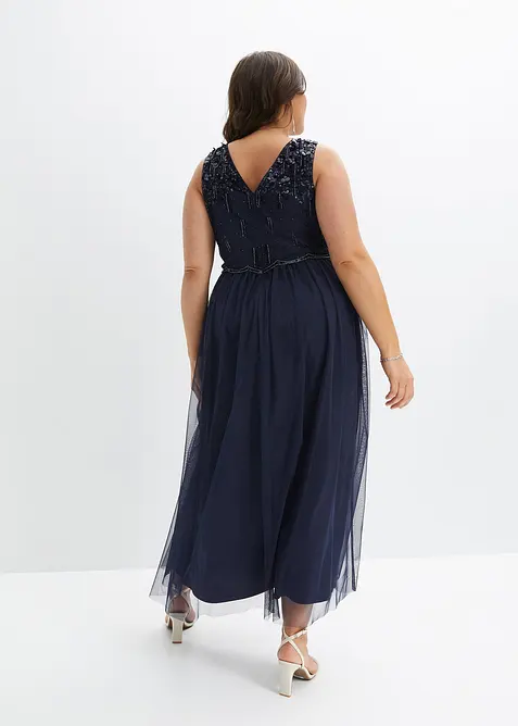 Maxikleid mit Paillettenstickerei, bonprix