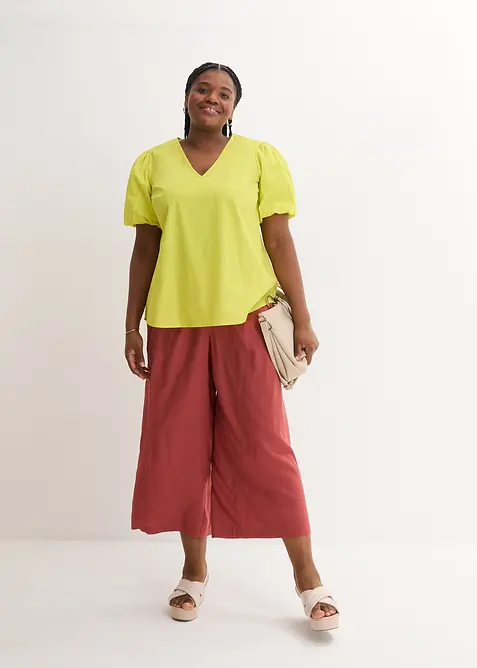 Pantalon large en viscose fluide, bonprix
