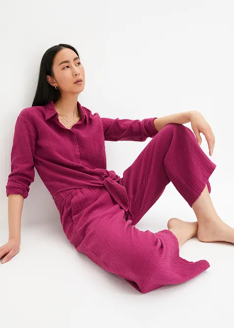 Marlenehose aus Baumwoll-Musselin, bonprix