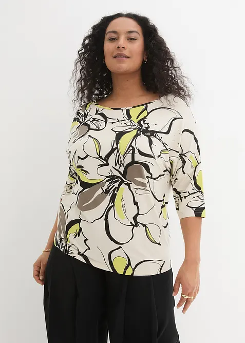 Shirt mit Fledermaus&auml;rmel und floralem Druck, bonprix