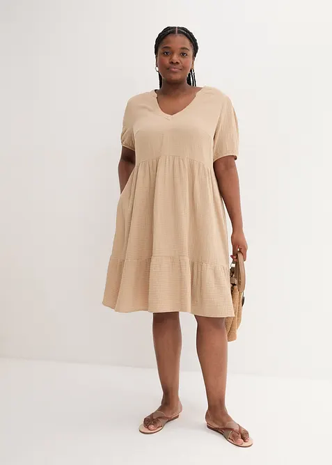 Robe oversize en gaze de coton, bonprix