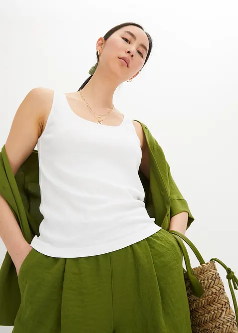 Ripp-Top aus reiner Baumwolle, bonprix