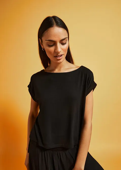 Oversize-Shirt aus flie&szlig;ender Viskose, bonprix