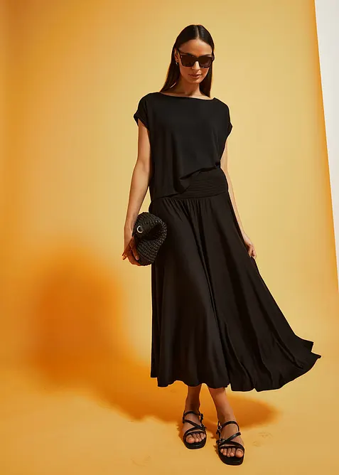 Oversize-Shirt aus flie&szlig;ender Viskose, bonprix