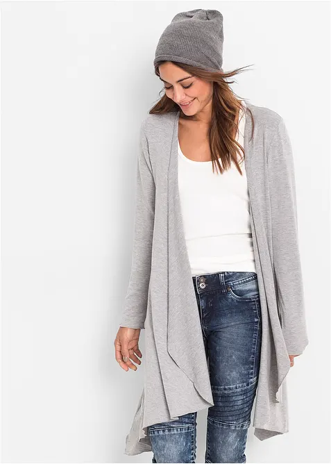 Gilet fluide en viscose m&eacute;lang&eacute;e, bonprix