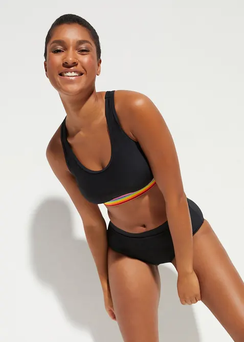 Haut de maillot brassière, maintien léger, bonprix