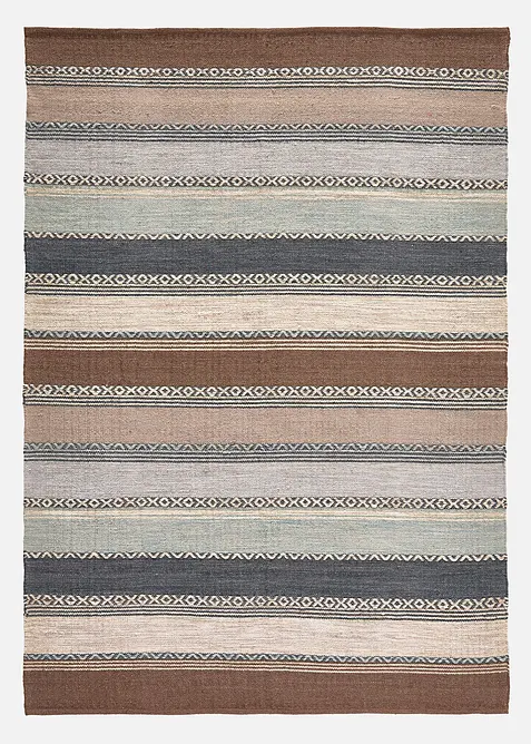 Tapis kilim à rayures dans des tons naturels, bonprix