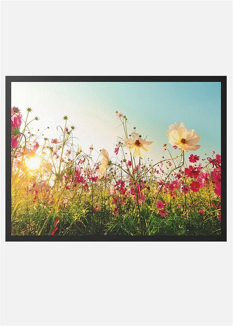 Waschbare Fu&szlig;matte mit Blumenwiese, bonprix