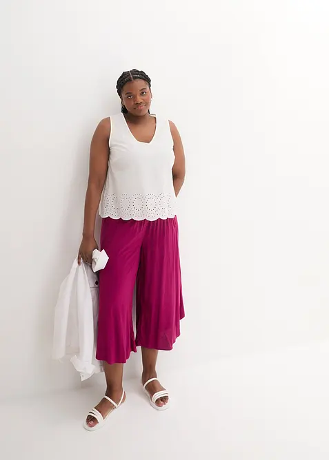 Jupe-culotte longueur mollet en viscose douce, bonprix
