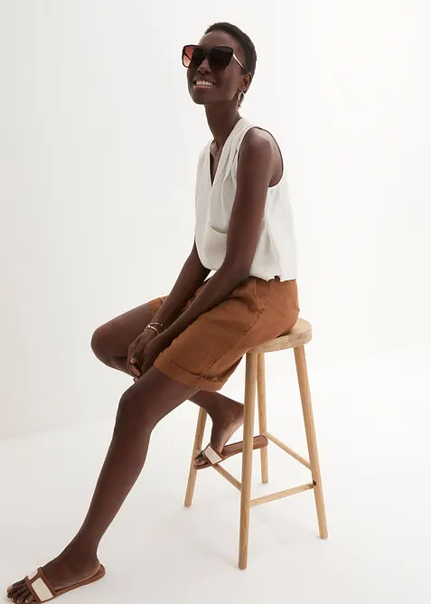 Bermudashorts aus reinem Leinen, bonprix