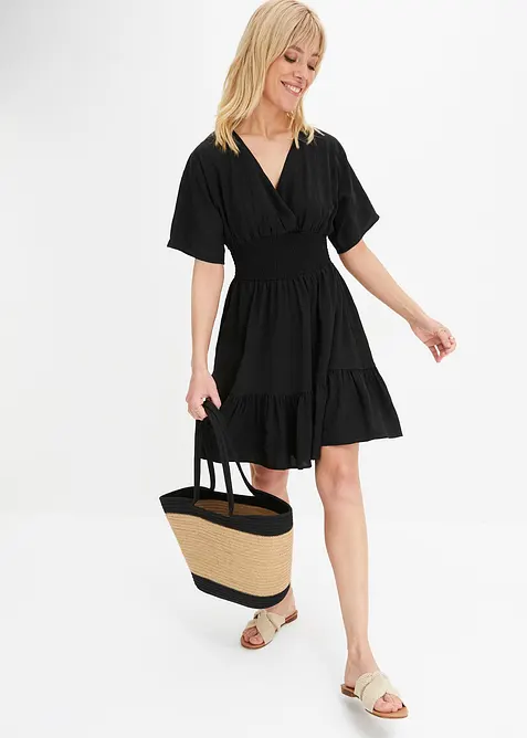 Robe &agrave; empi&egrave;cement smock&eacute;, bonprix