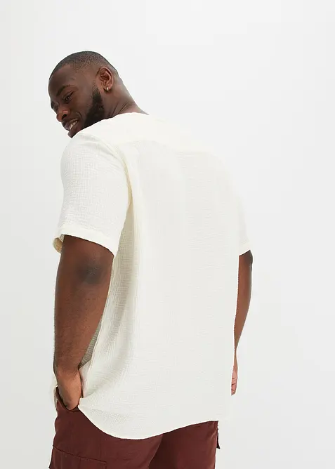 Chemise manches courtes en gaze de coton, bonprix