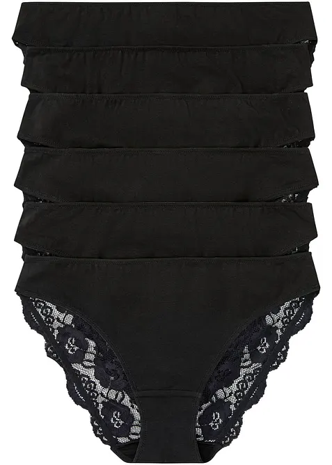 Slip mit Spitze (6er Pack), bonprix