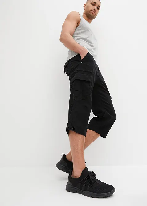 Bermuda long poches cargo regular 100% coton, bonprix