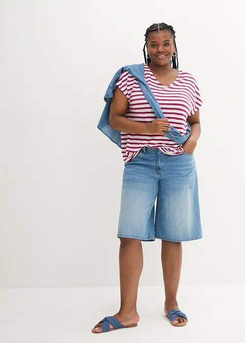 Shirt aus reinem Leinen mit Fledermausärmeln, bonprix