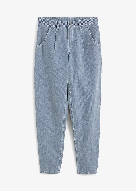 Jean barrel, taille mi-haute, rayé, bonprix