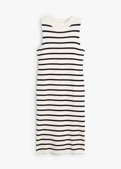 Leichtes Feinstrick-Kleid, gestreift, bonprix
