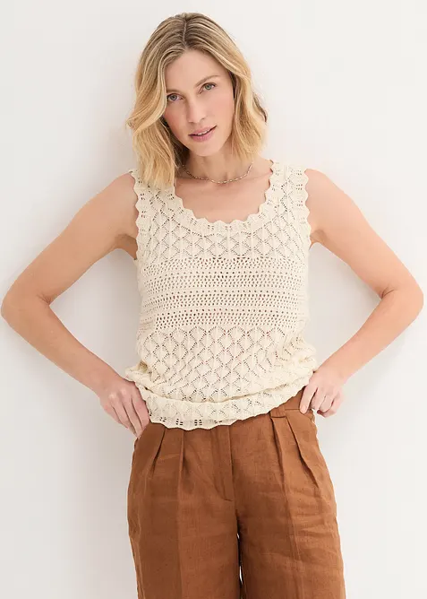 Stricktop aus Baumwolle, bonprix