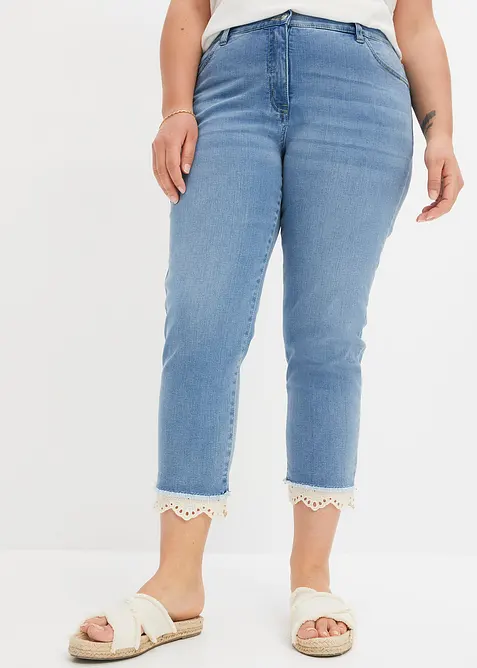 Jean extensible avec bordure en bas de jambe, bonprix