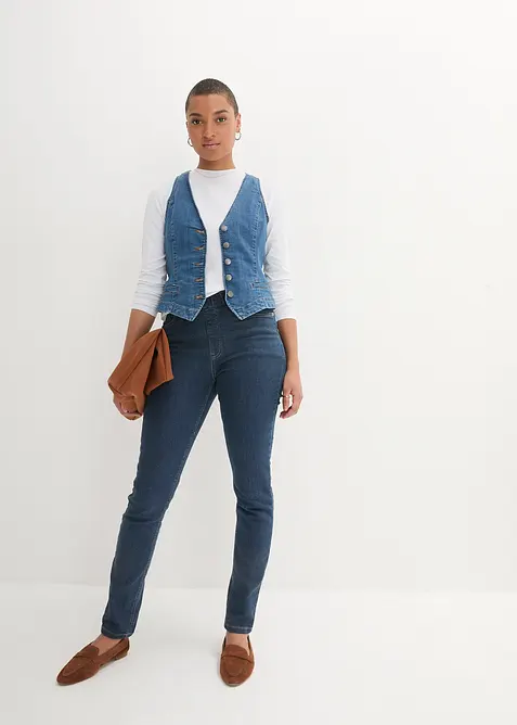 Jegging extensible, taille haute et élastiquée, bonprix