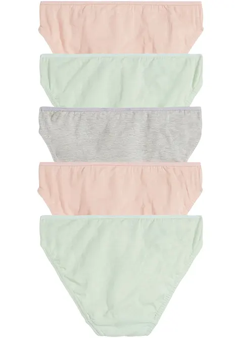 Lot de 5 slips coton, bonprix