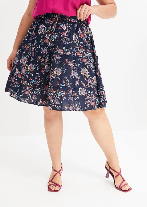 Mini-jupe en viscose fluide, bonprix