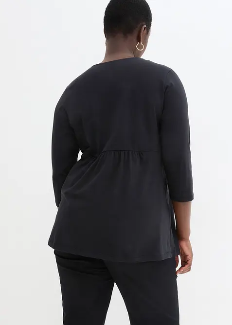 2-in-1 Umstandsshirt und Stillshirt aus Bio-Baumwolle, bonprix