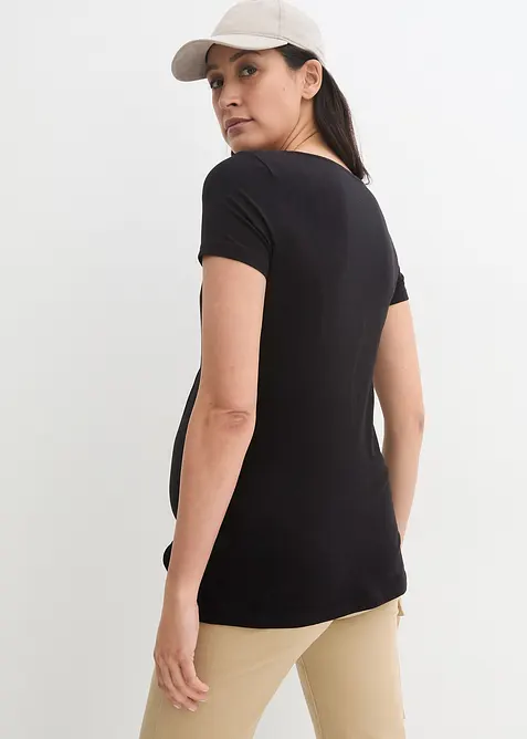 Lot de 2 T-shirts de grossesse et d'allaitement, bonprix