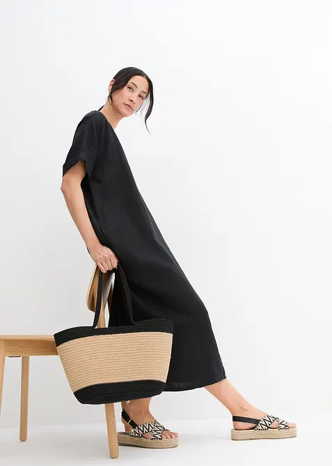 Kaftan-Kleid aus reinem Leinen, bonprix