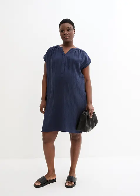 Robe de grossesse/d’allaitement en gaze de coton, bonprix