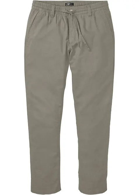 Pantalon chino avec lin, Regular, droit, bonprix