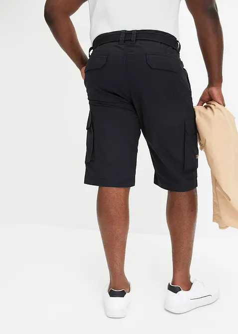 Bermuda cargo avec ceinture et taille élastiquée, Regular, bonprix