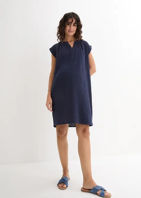 2-in-1 Umstands- und Stillkleid aus Baumwollmusselin, bonprix