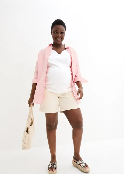 Chemisier oversize en coton, manches 3/4, bonprix