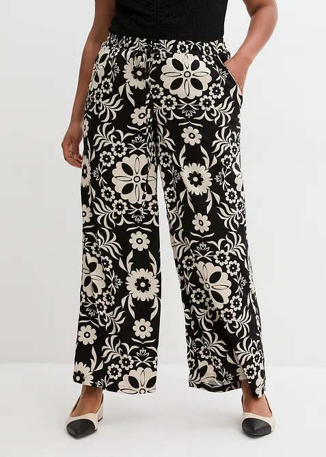 Marlenehose aus flie&szlig;ender Viskose, bonprix