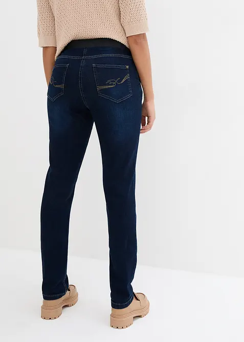 Jean boyfriend taille mi-haute et élastiquée, bonprix